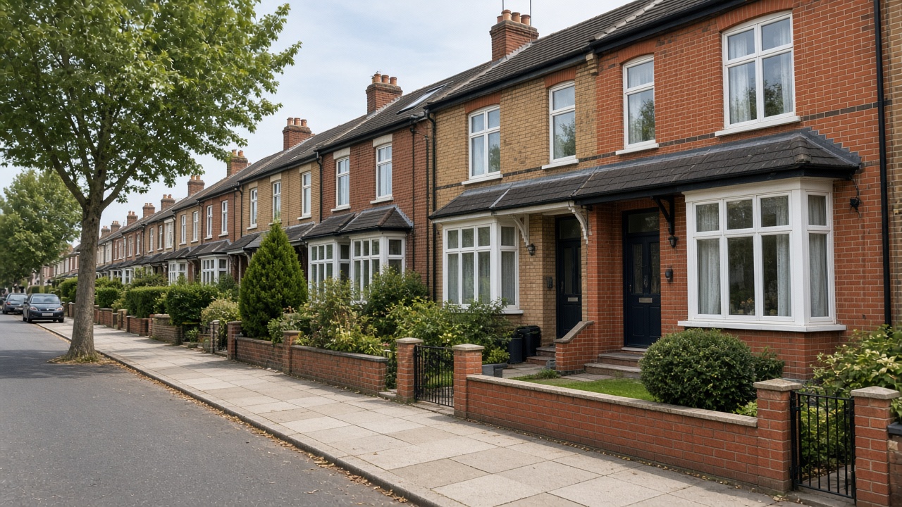 Residential street in East London