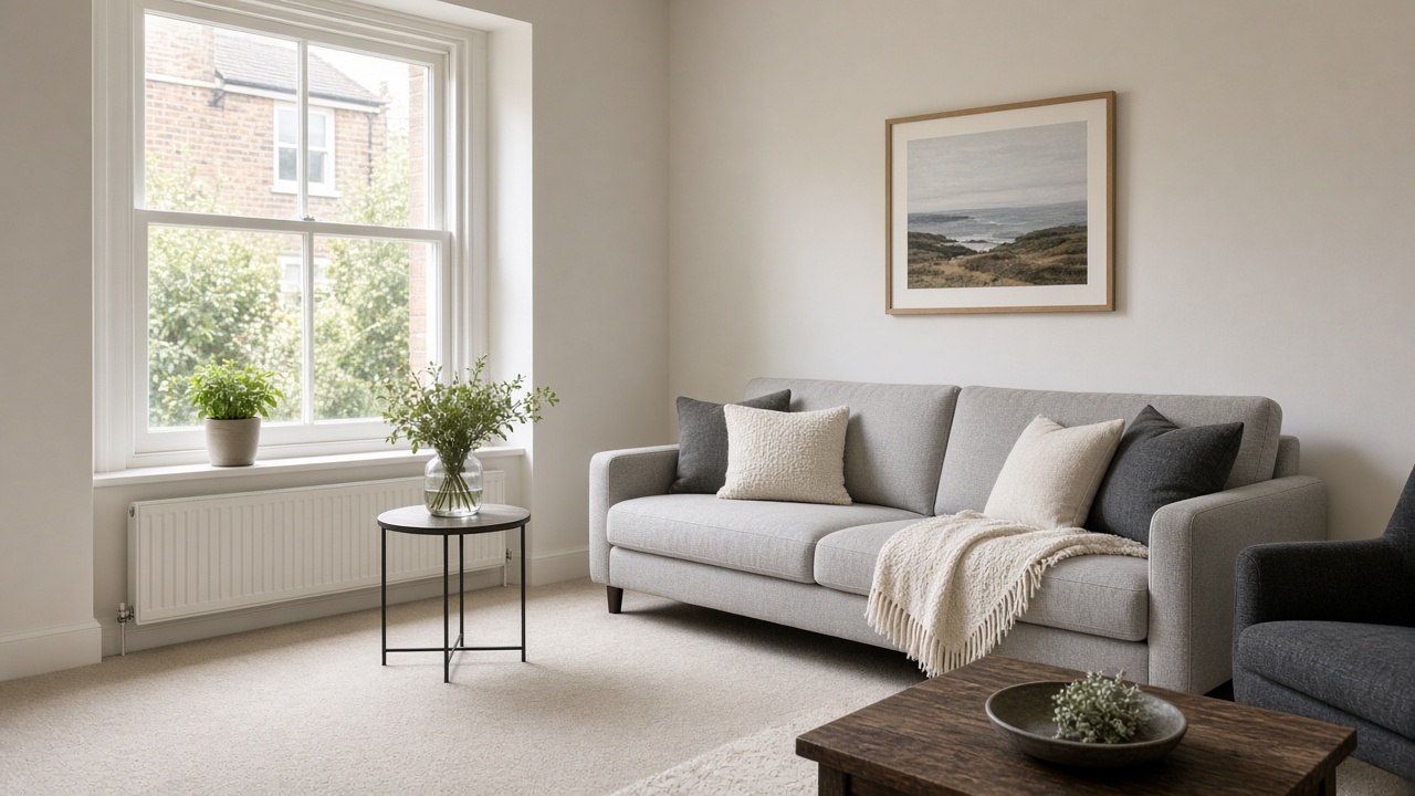 Clean and well-presented living room ready for tenants